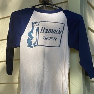 Hamms beer vintage baseball shirt